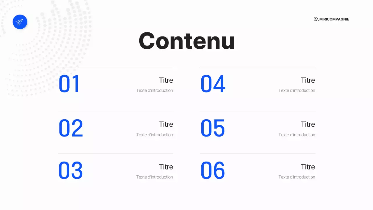 Un plan d'affaires simple en blanc et bleu