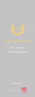 Gele eenvoudige lijst plaquette