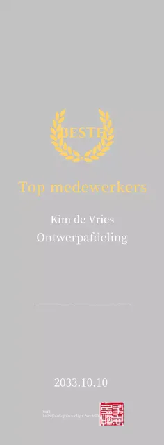 Gele eenvoudige lijst plaquette