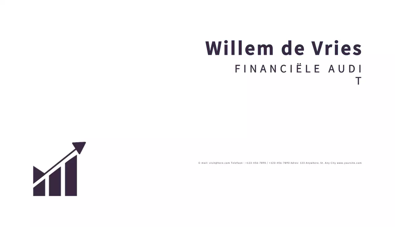 wit minimaal visitekaartje