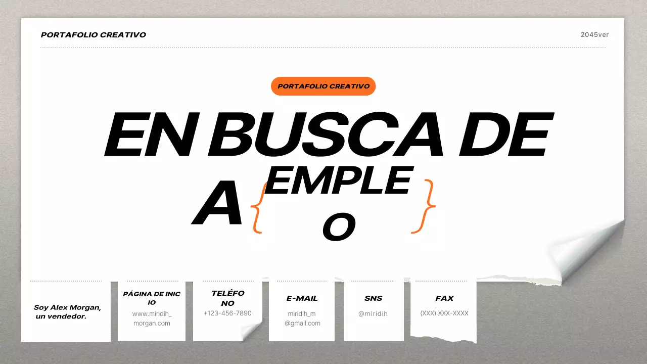 orange modern portfolio curriculum vitae