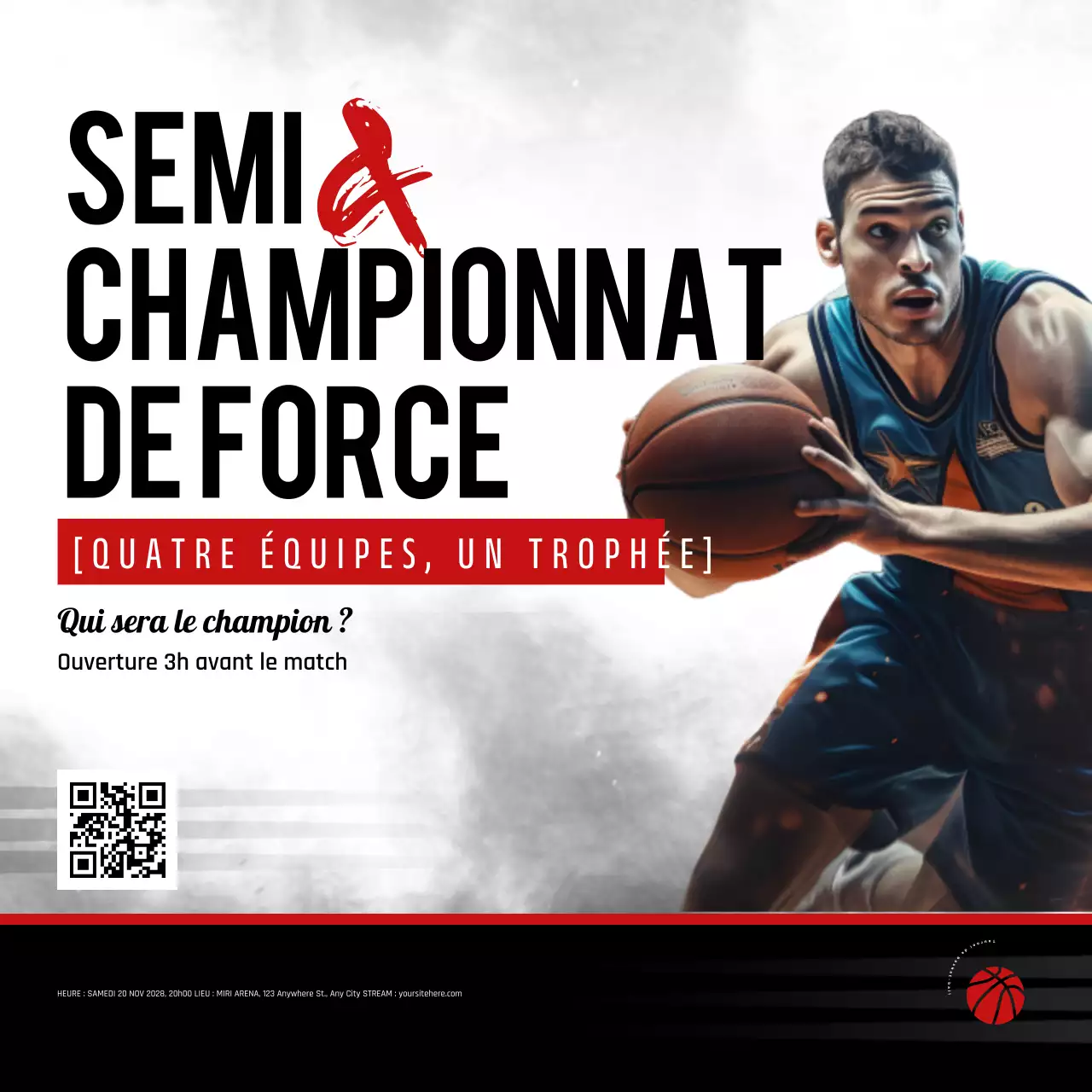 annonce sur le basket-ball des rouges audacieux