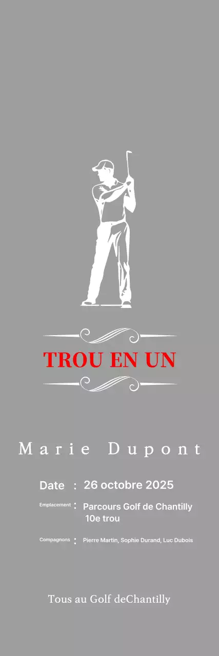 Plaque de golf classique représentant un golfeur en train de jouer au golf