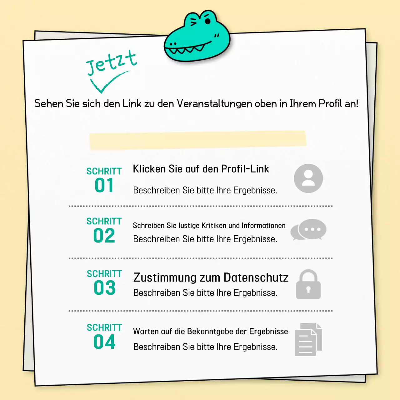 Minze Gag Cartoon Anzeige