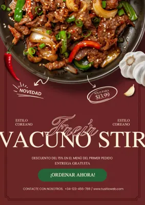 promoción de la comida tradicional marrón