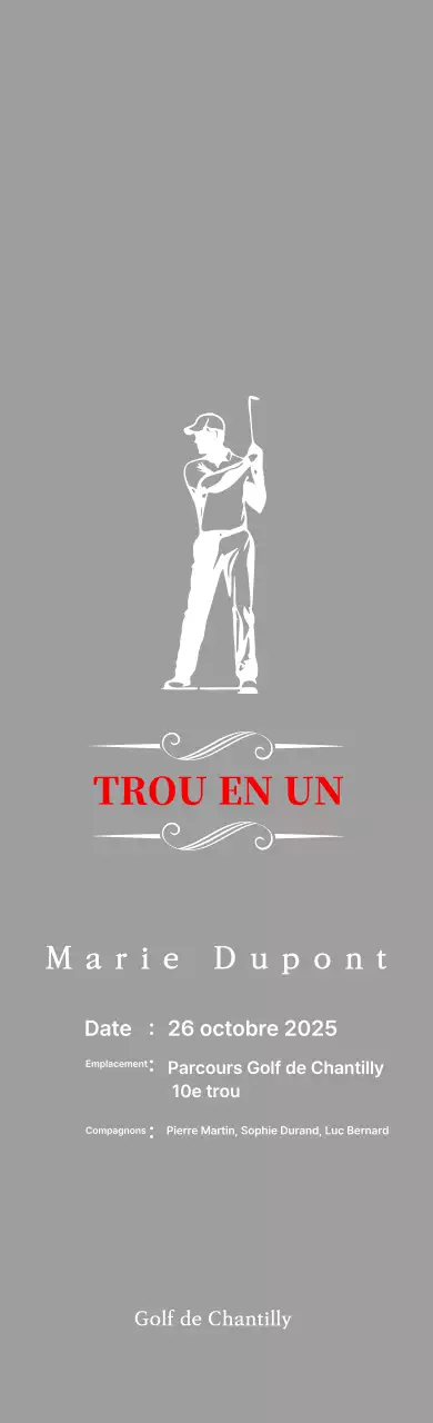 Plaque de golf classique représentant un golfeur en train de jouer au golf