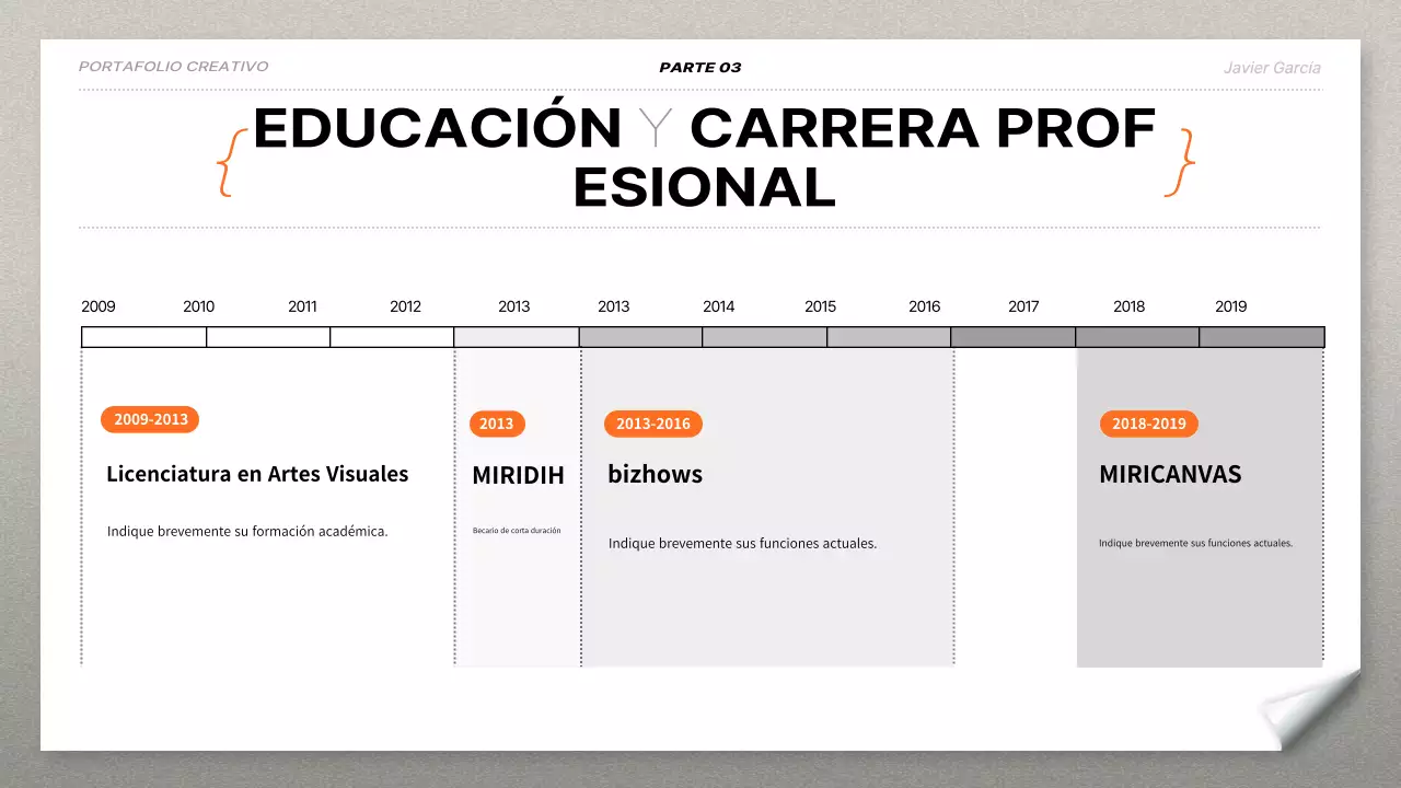 orange modern portfolio curriculum vitae