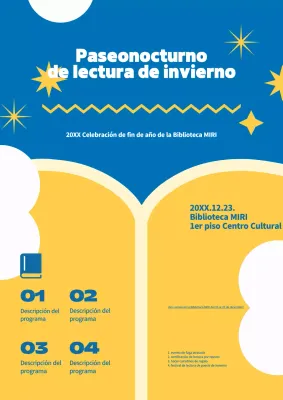 Evento de lectura Blue Simple