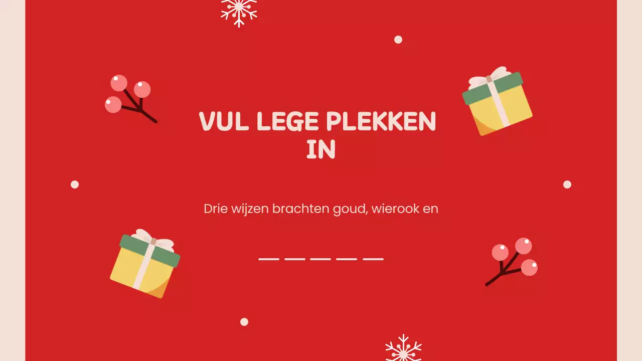 Rode Retro Kerstpresentatie