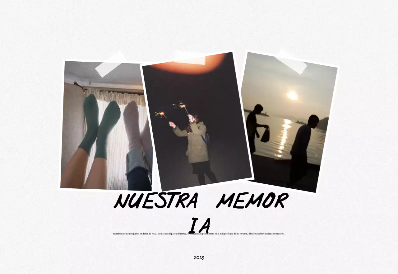 Calendario de fotos de recuerdos vintage con marcos de fotos