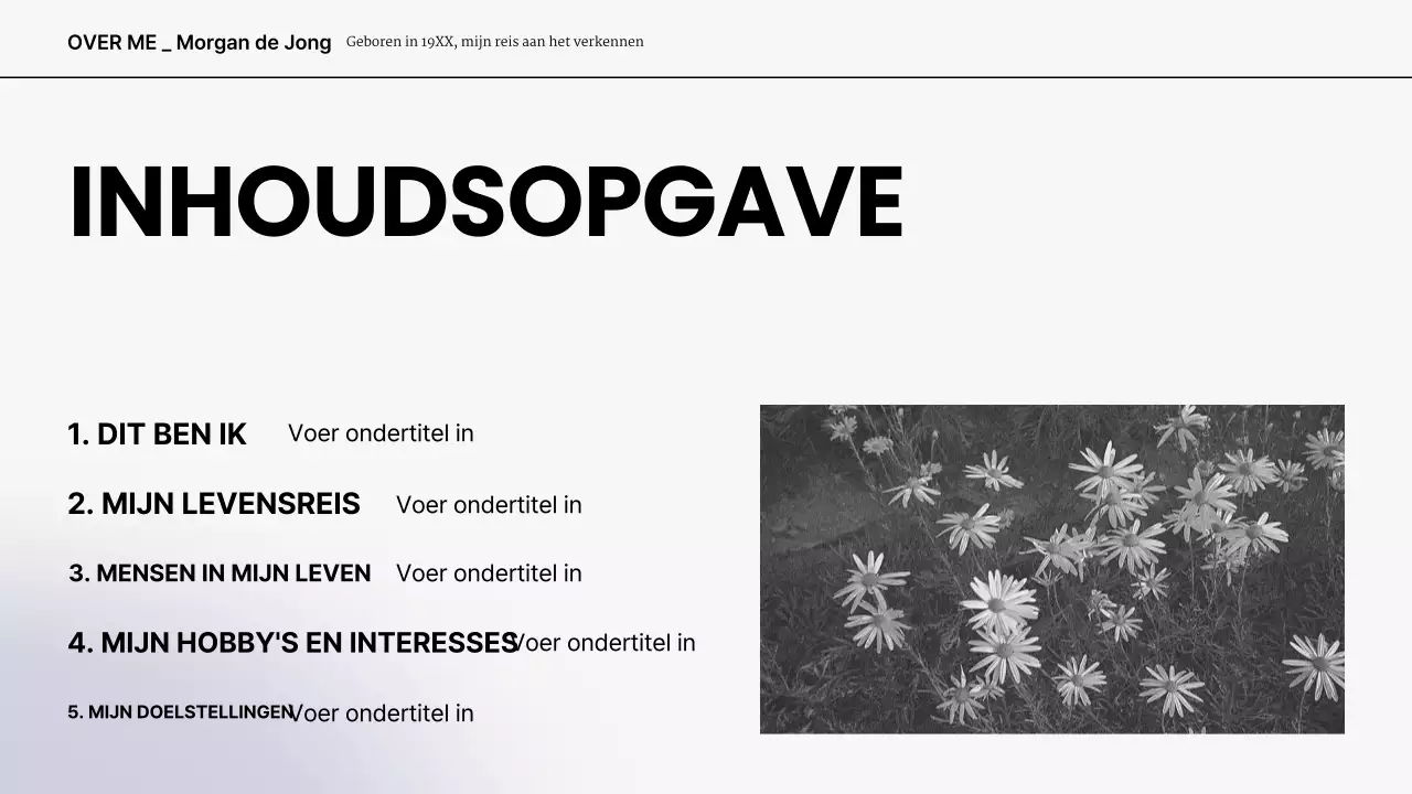 grijs wit modern presentatie portfolio