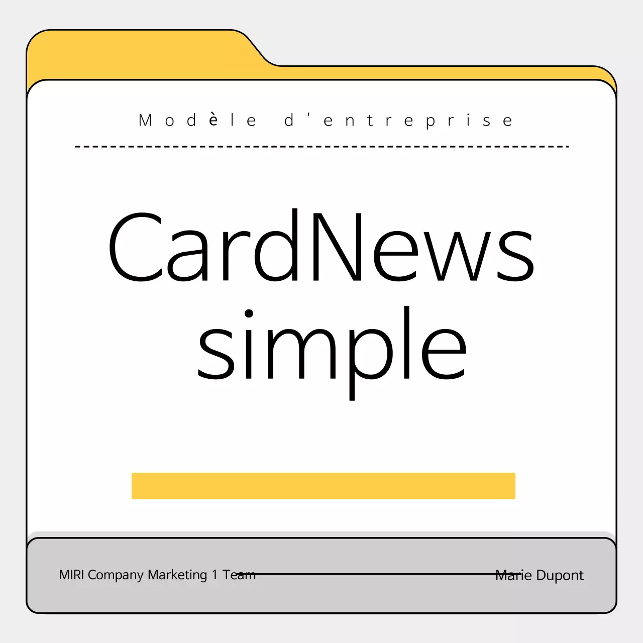 Promouvoir le gris Modèle simple d'entreprise