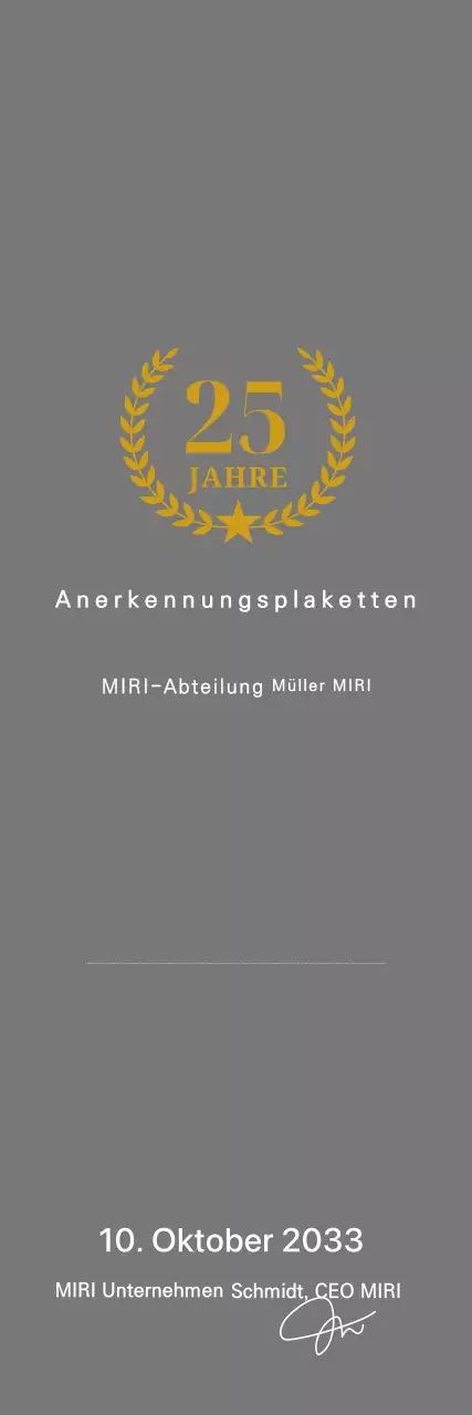 Einfache Dankeschön-Plakette