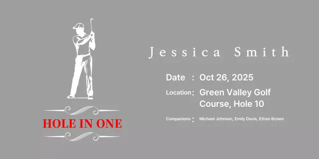 Classic golf plaque featuring an illustration of a golfer playing golf