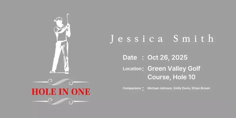 Classic golf plaque featuring an illustration of a golfer playing golf