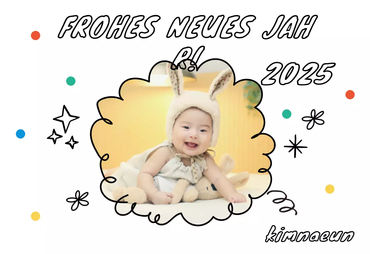 Gelber Neujahrskalender