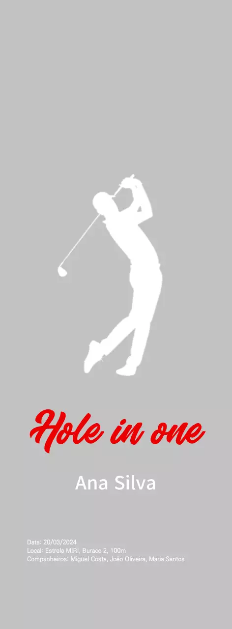 Celebrar o golfe simples