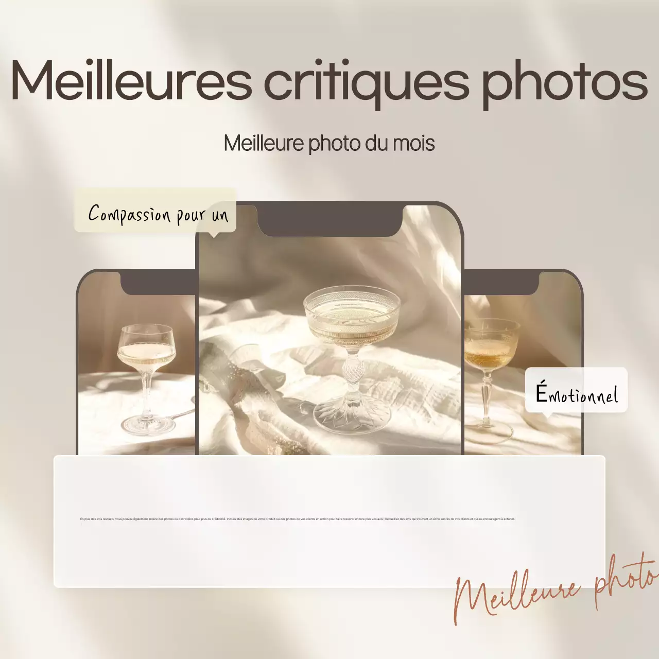 Modèle de revue de marque minimaliste en beige