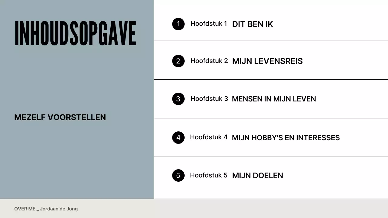 grijs blauw modern profiel portfolio