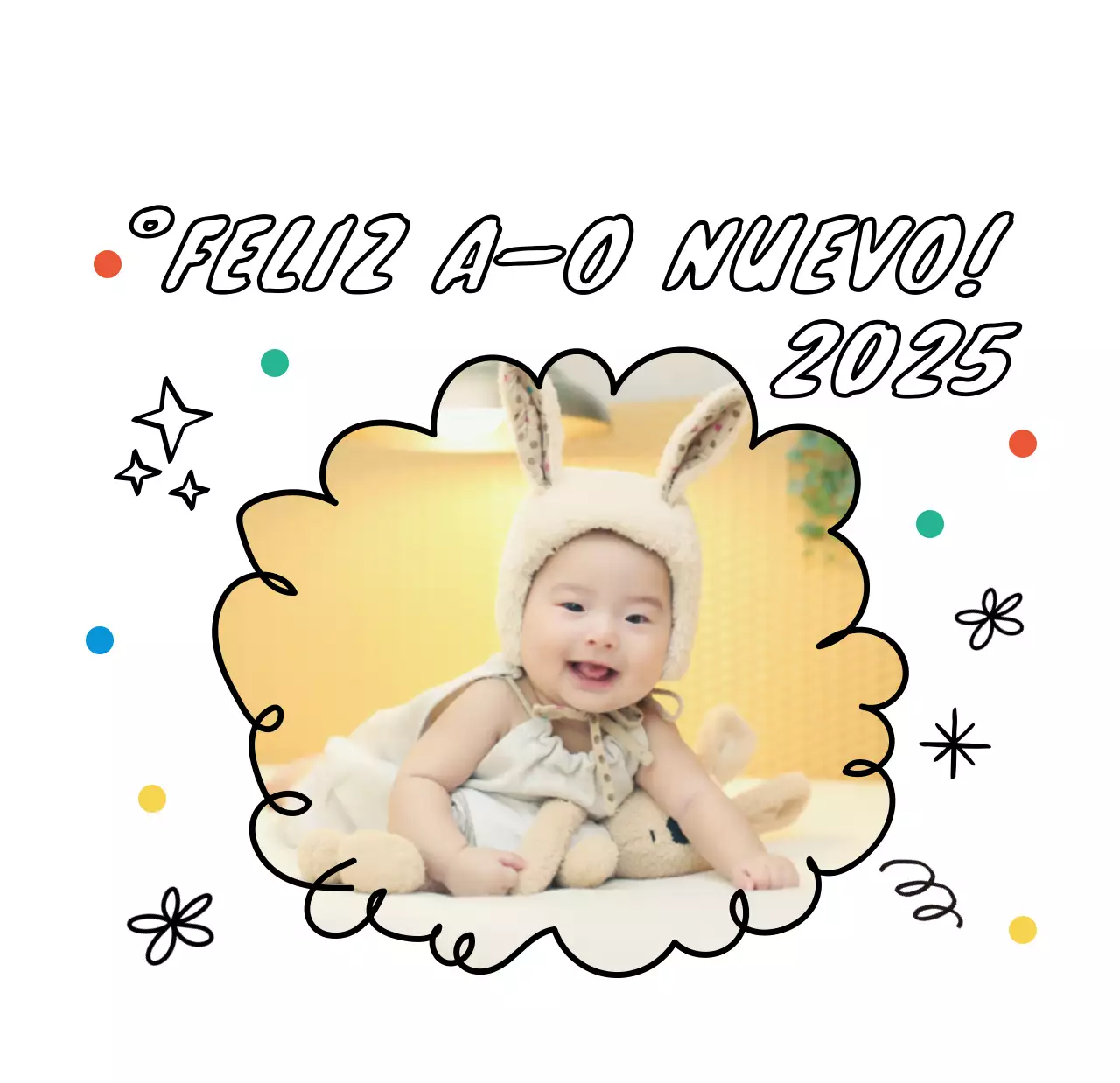 Calendario de Año Nuevo acogedor y blanco