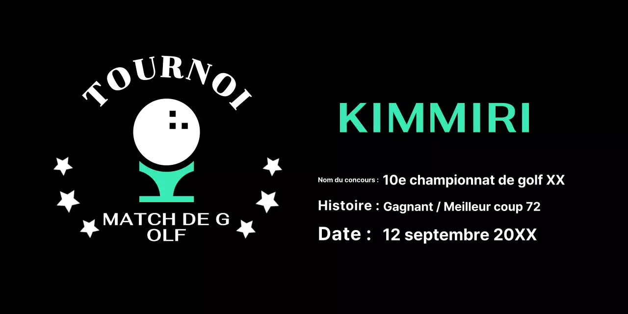 Plaque de golf Green Simple