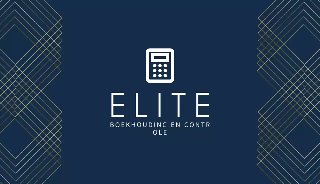 beige professioneel boekhoud visitekaartje