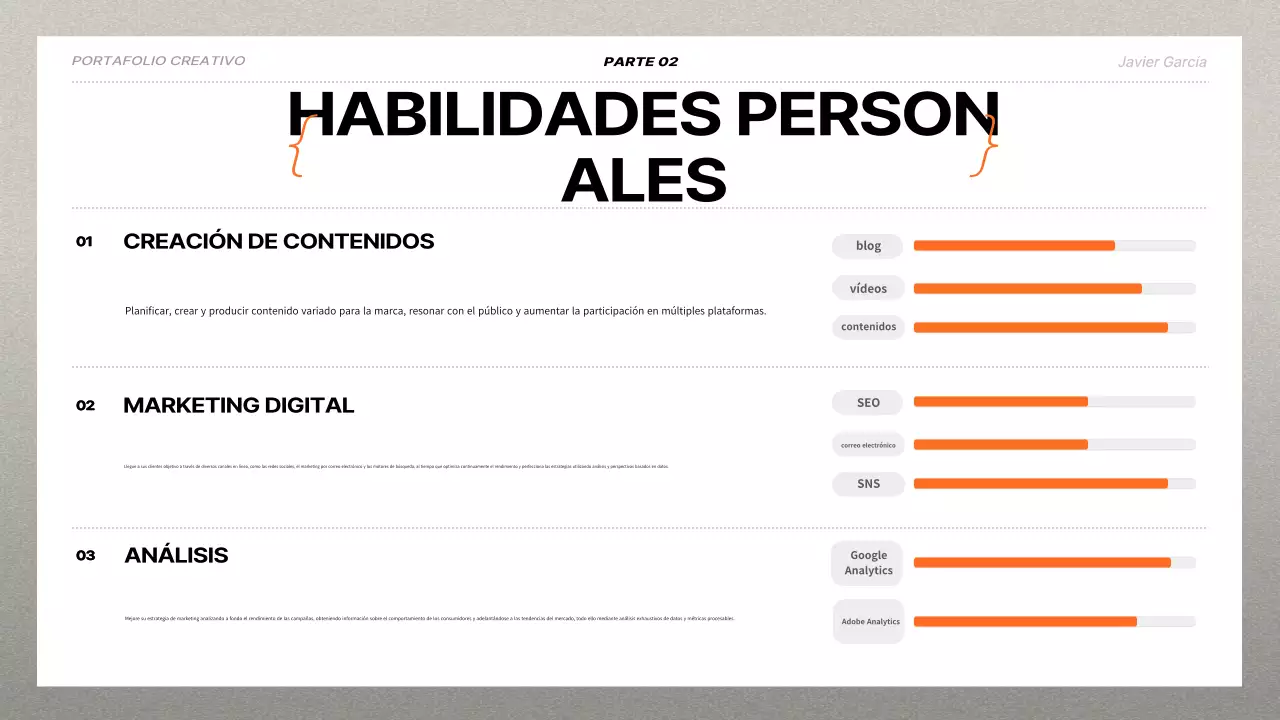 orange modern portfolio curriculum vitae