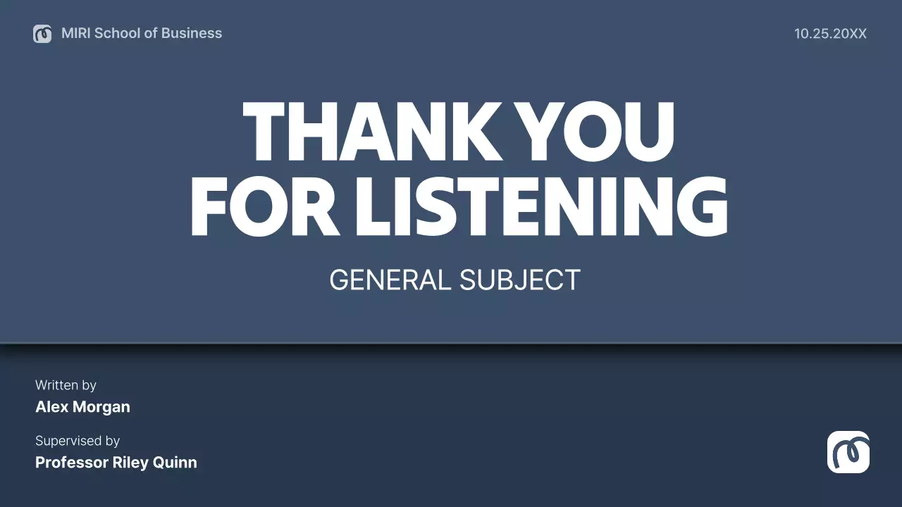 Blue Professional Thesis Presentation