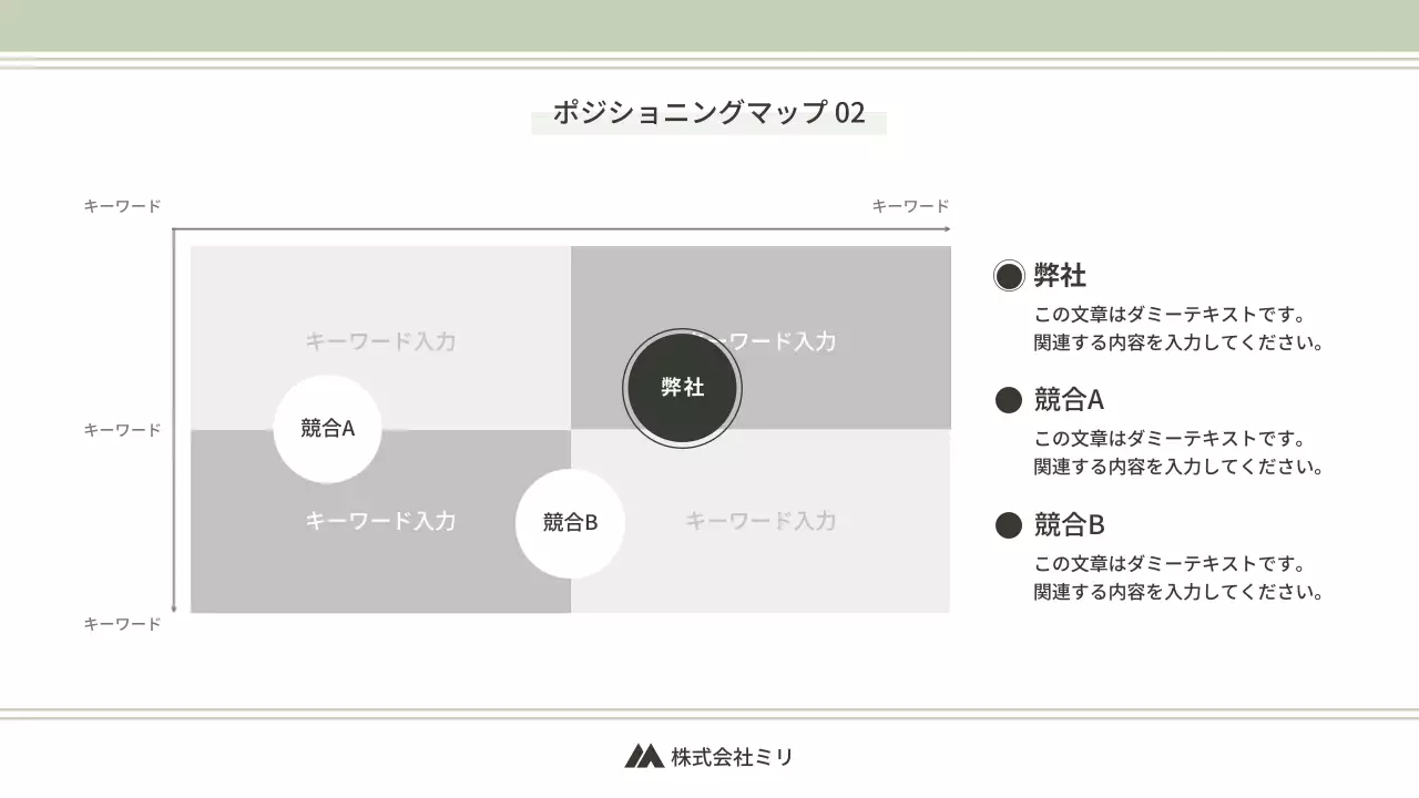 緑 シンプル ビジネス 資料 プレゼンテーション