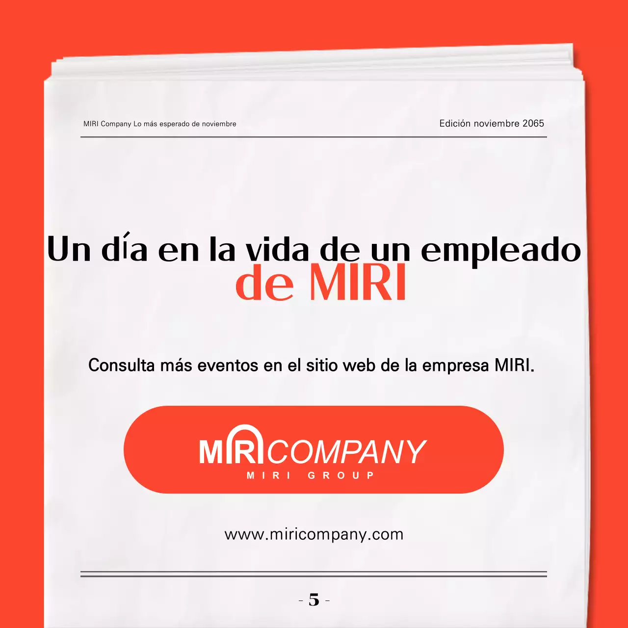 Guía de eventos Red Modern