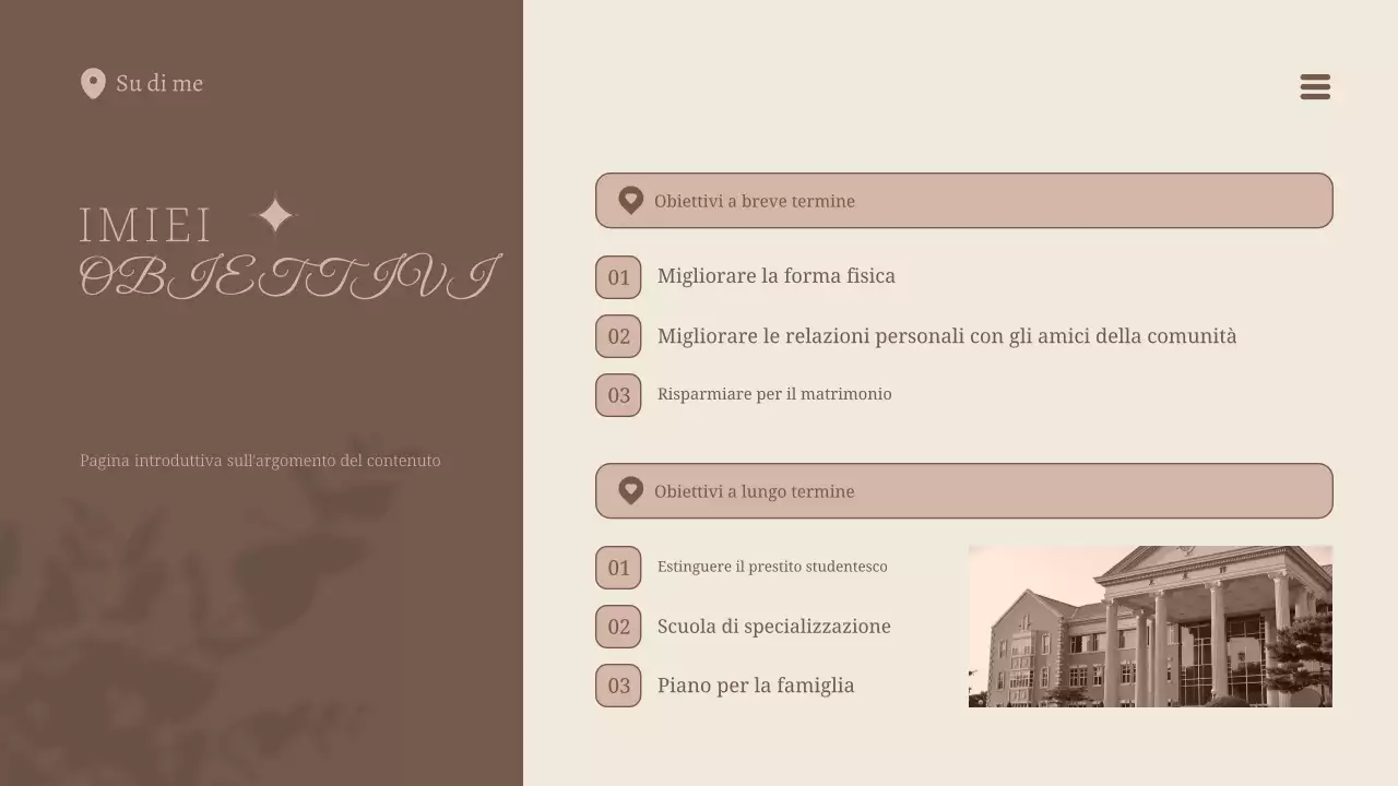 beige layout moderno del profilo