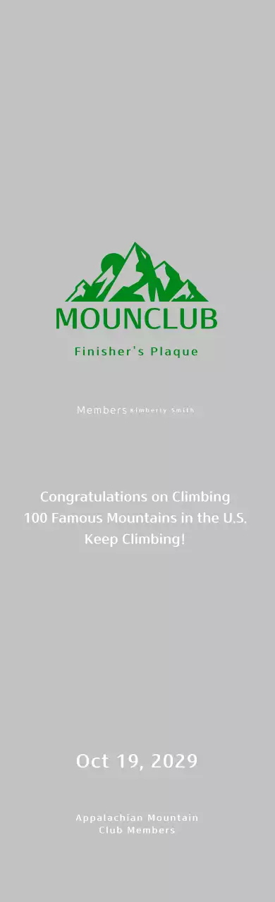 Plakat Pendakian Gunung Sederhana Hijau