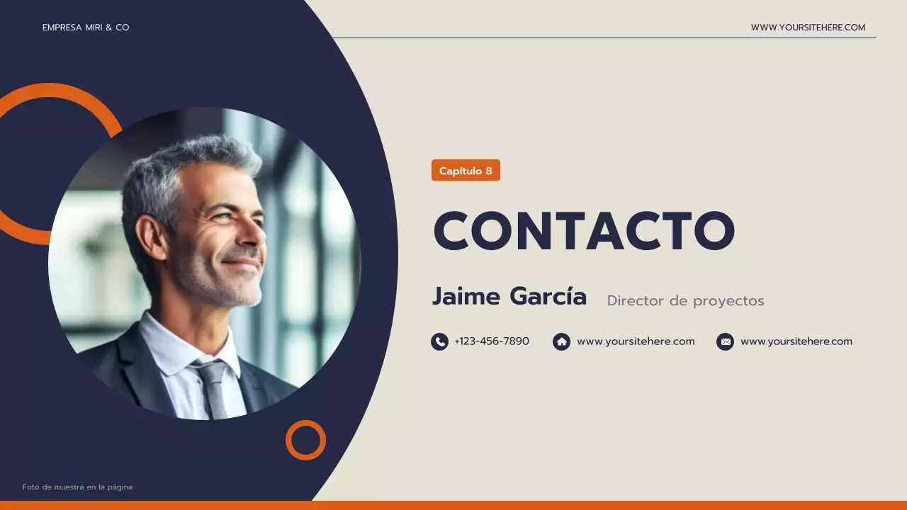 presentación de la empresa navy modern