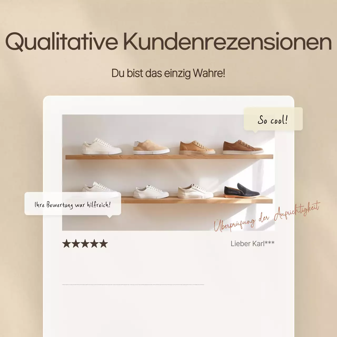 Minimalistische markenartikel vorlage anzeigen in beige