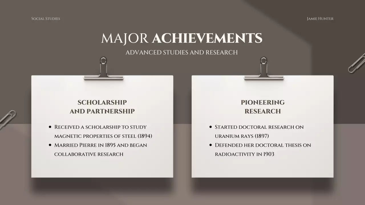 브라운 클래식 과학자 프레젠테이션