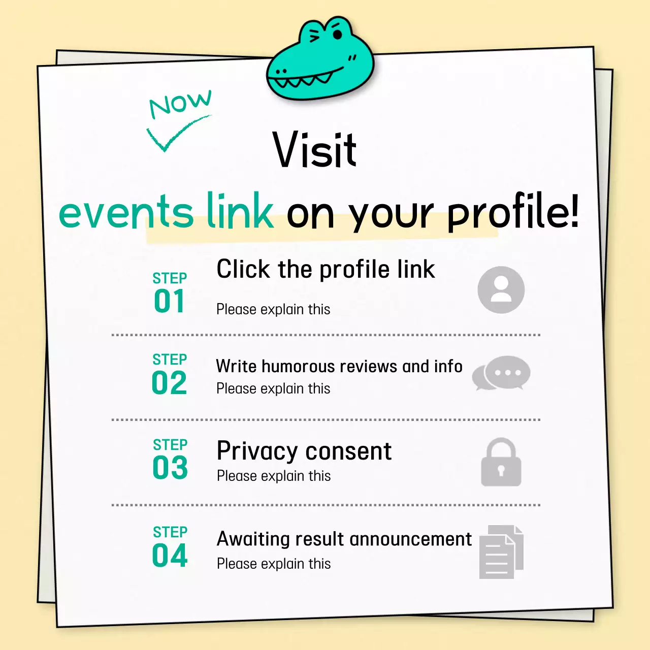 Teal Comic Storybook Announcement Instagram Carousel