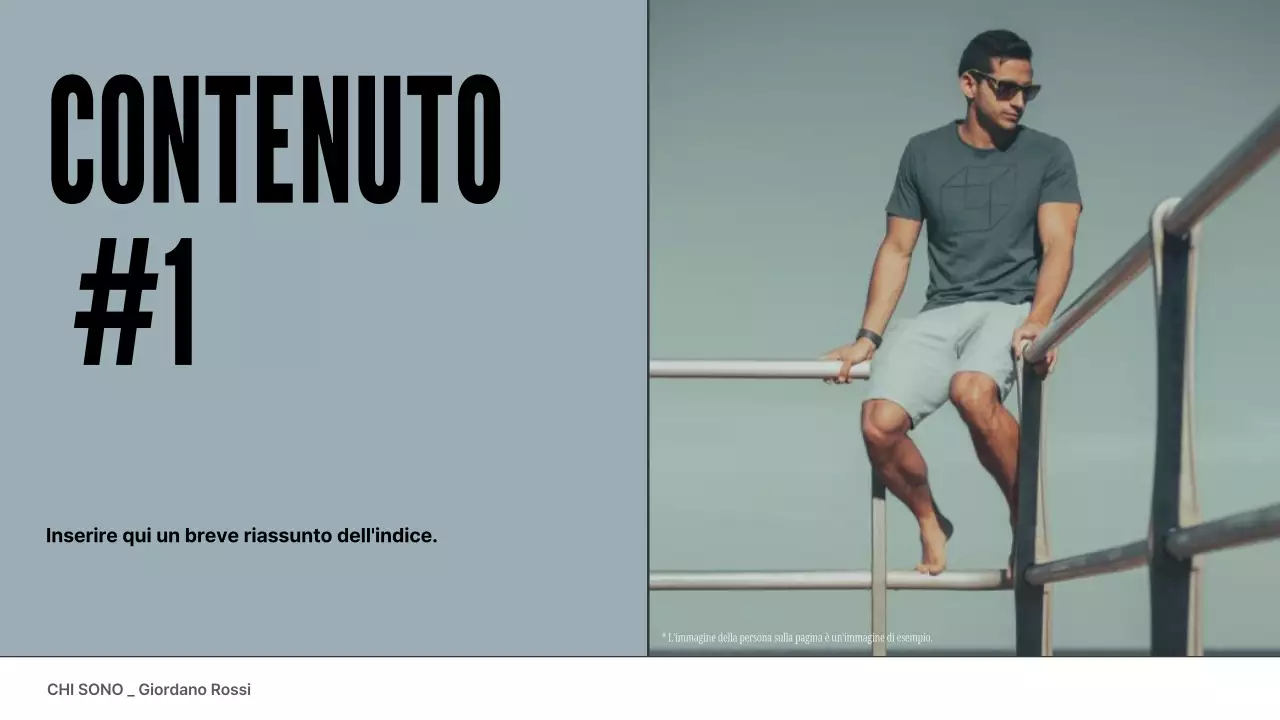 portfolio di profilo moderno grigio blu