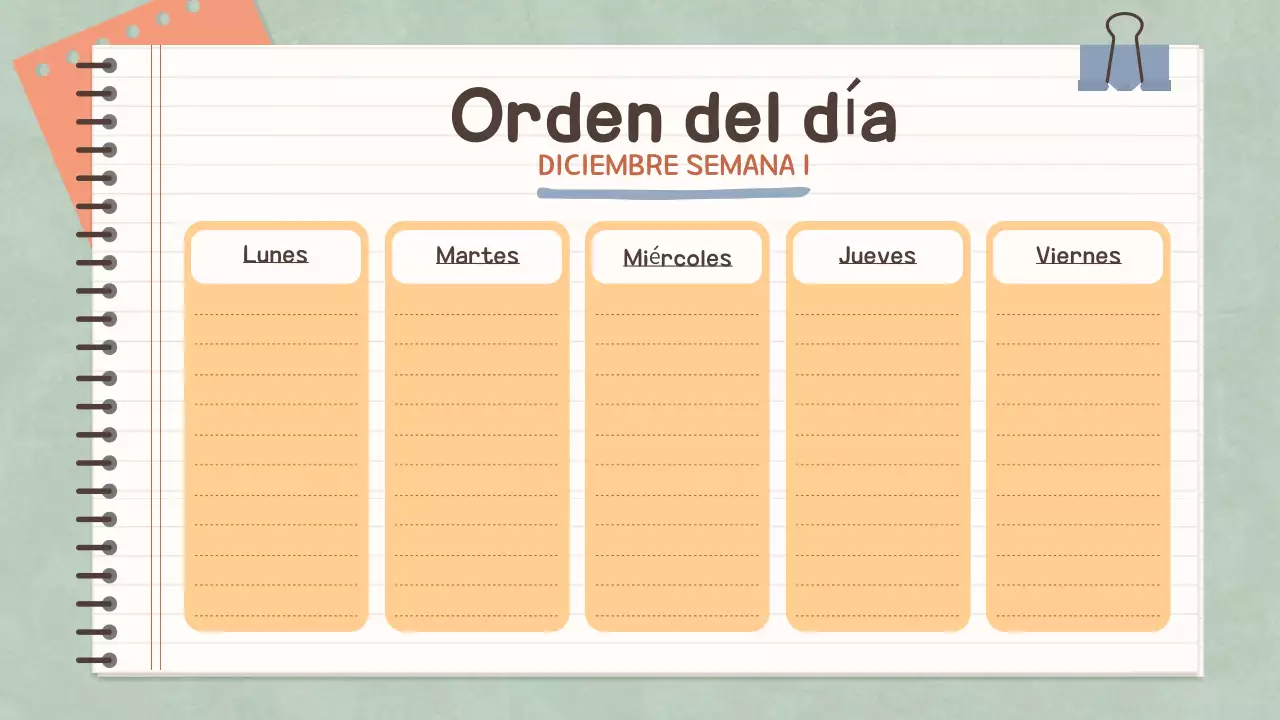 Cuaderno Pastel Sencillo Agenda de clase para el colegio