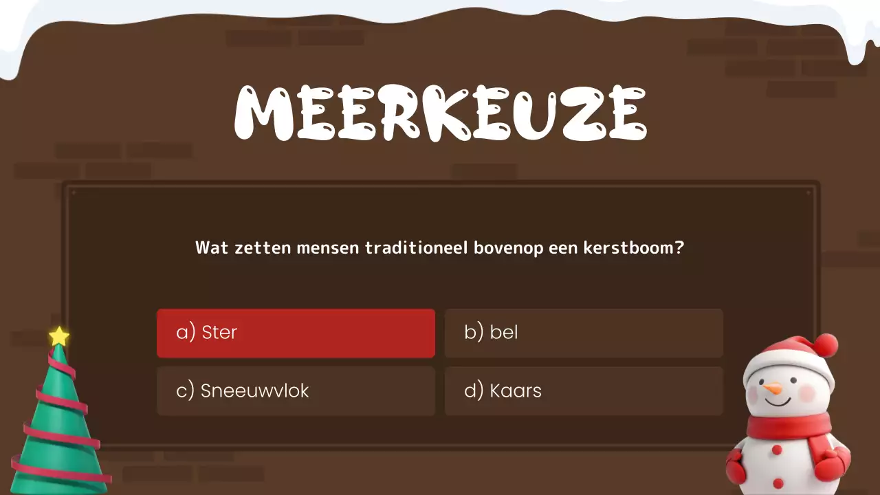rode feestelijke vakantie quiz gids