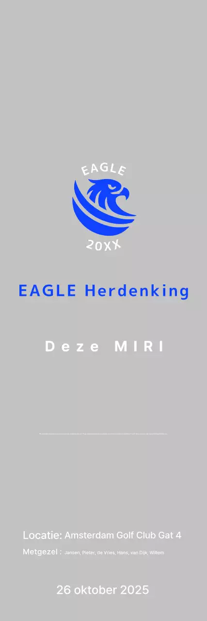 Blue Basic Golf Herinnering