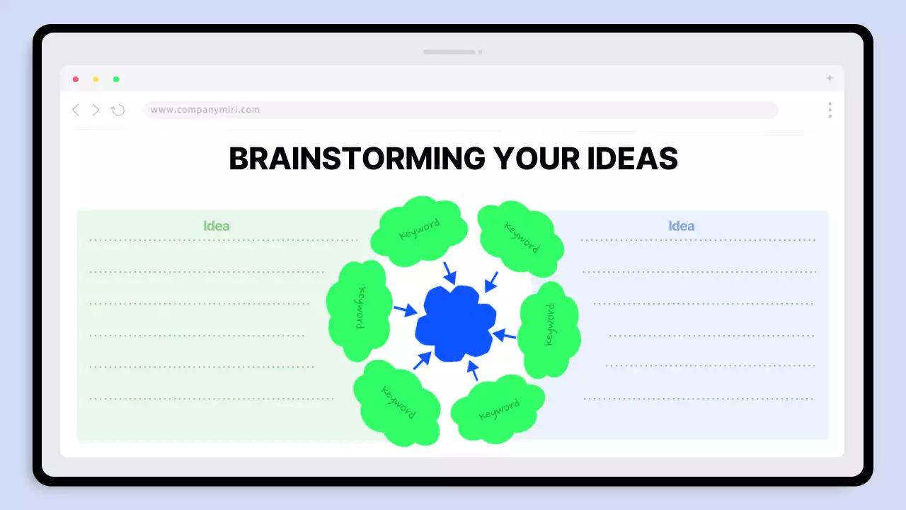 블루 모던 브레인스토밍 가이드 프레젠테이션