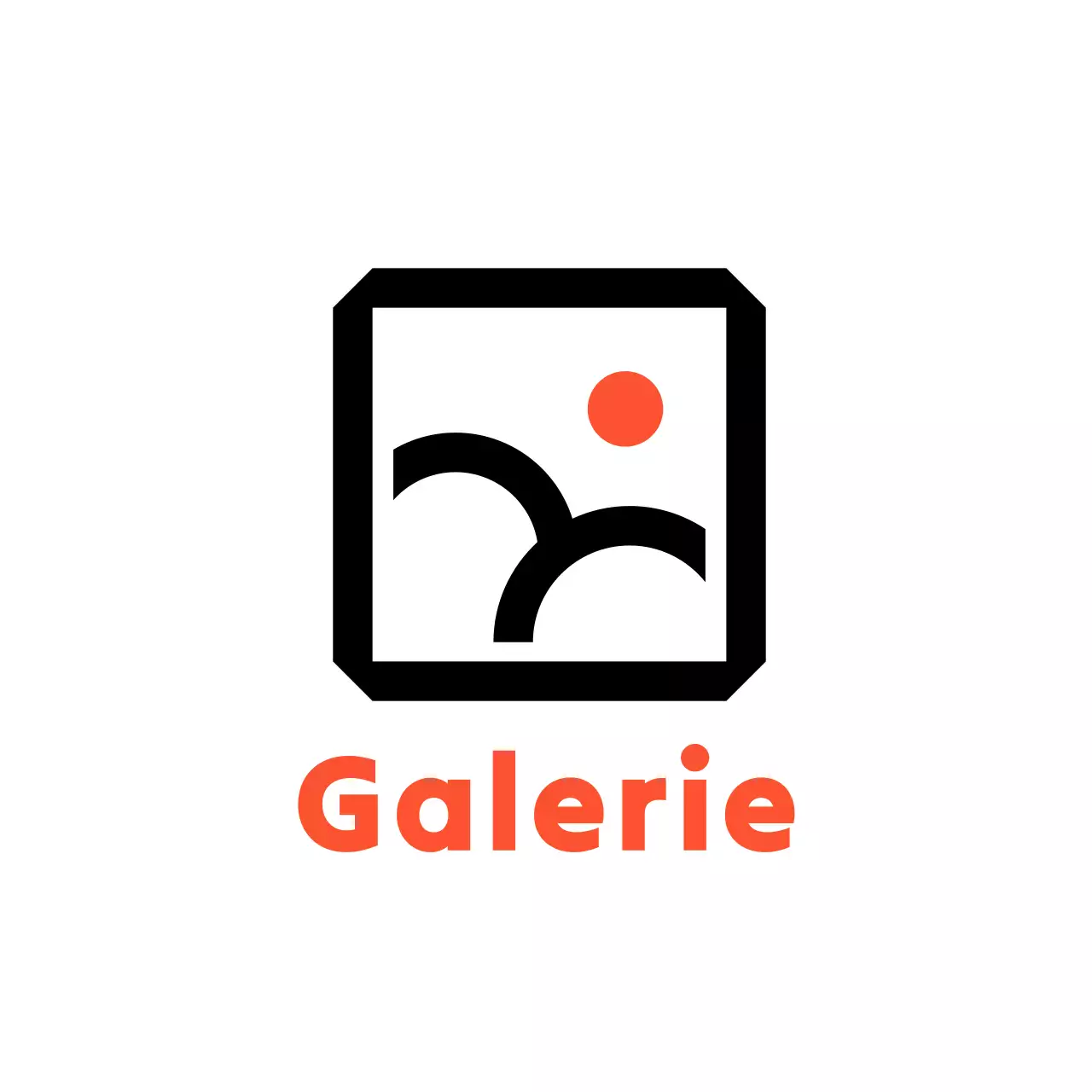 Schwarz Einfacher Galerieführer