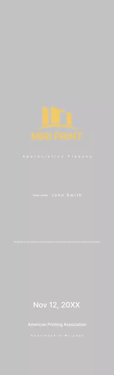 Placa de apreciação Gold Neat