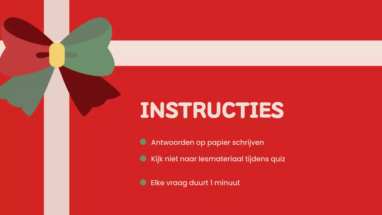 Rode Retro Kerstpresentatie