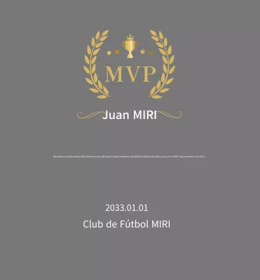 Placa de fútbol gris simple