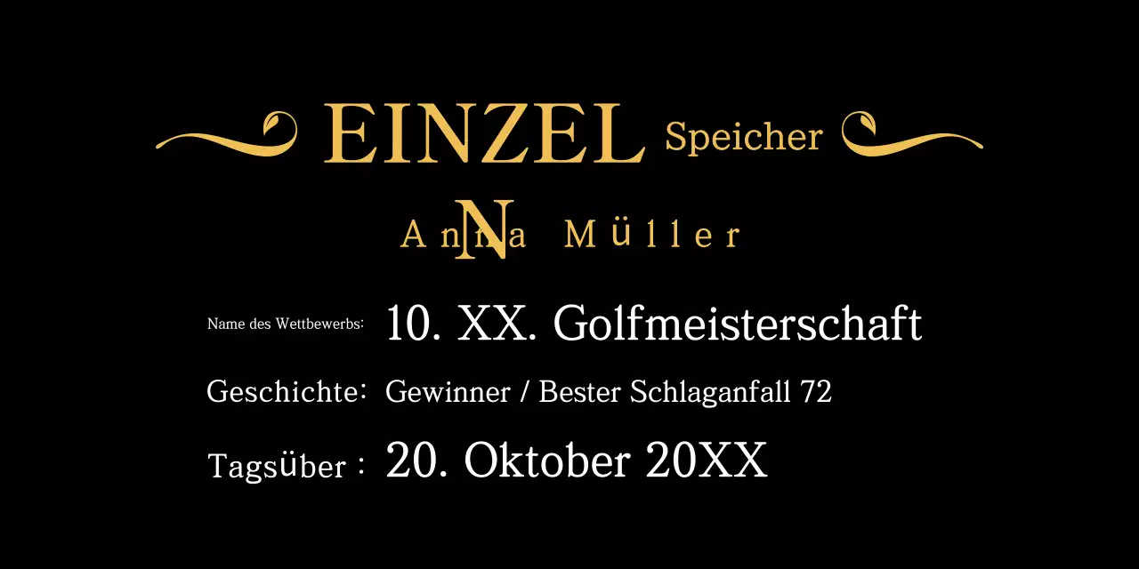 Gold Classic Golf Plakette