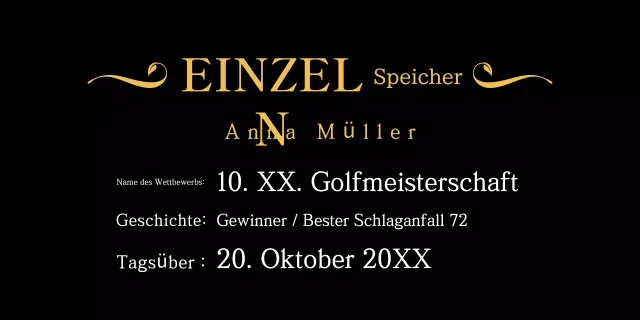 Gold Classic Golf Plakette