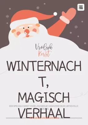 Bruine gezellige kerstkaart