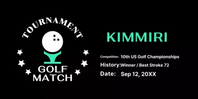 Green Simple Golf Plaque