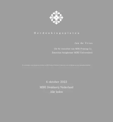 Klassieke plaquette met patroon in opdracht